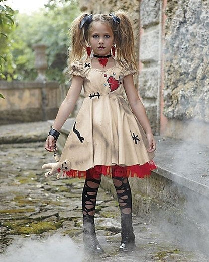 Kids Halloween Princess Costume Dress – Short Sleeve