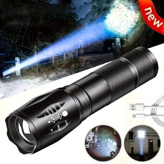 High-Power LED Tactical Flashlight – 5 Modes