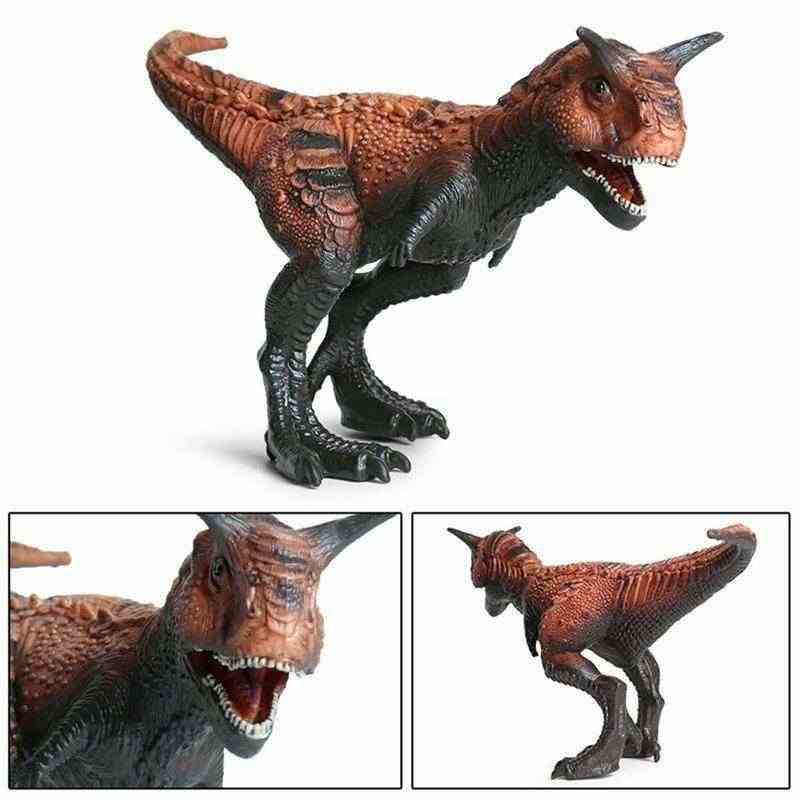 Realistic Jurassic dinosaur toy model made of plastic, suitable for ages 3 and above.