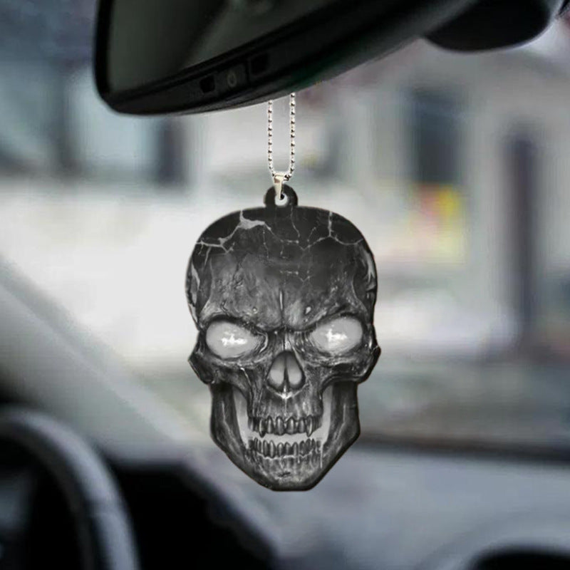 Halloween Skull Car Pendant – Acrylic Ornament