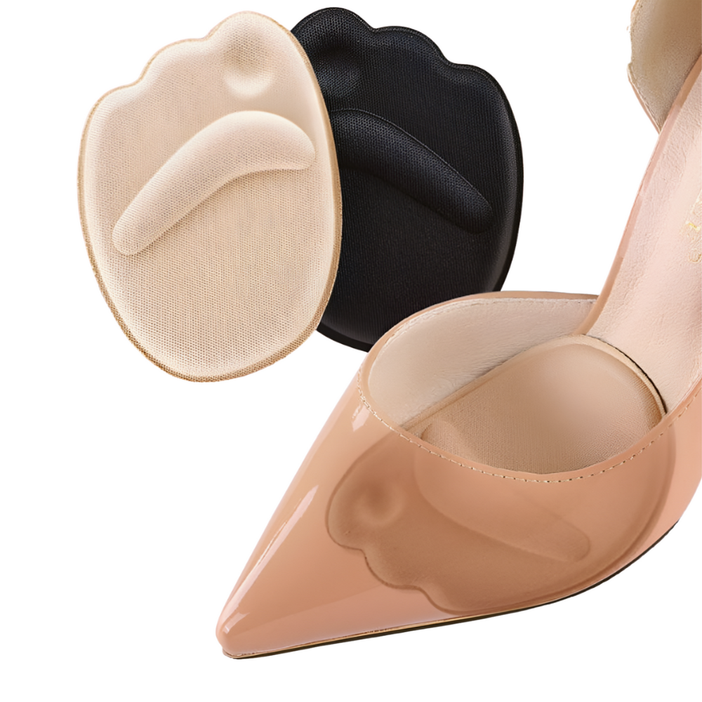 Forefoot insert pad cushion for heels made of soft sponge material to reduce pressure and discomfort