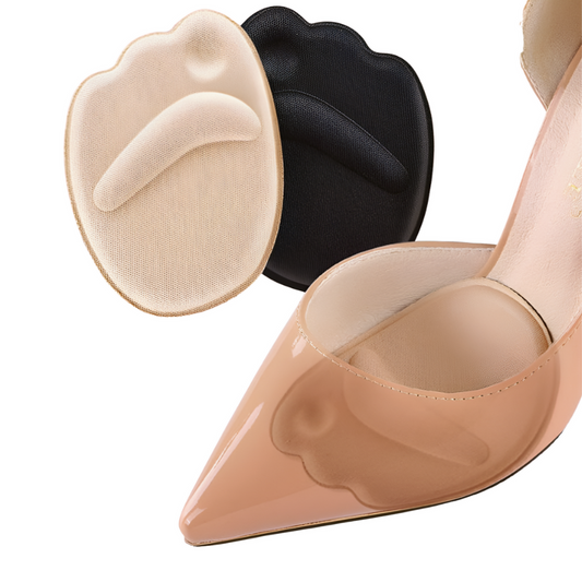 Forefoot insert pad cushion for heels made of soft sponge material to reduce pressure and discomfort