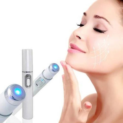 Blue Light Therapy pen device used for acne and skin treatment