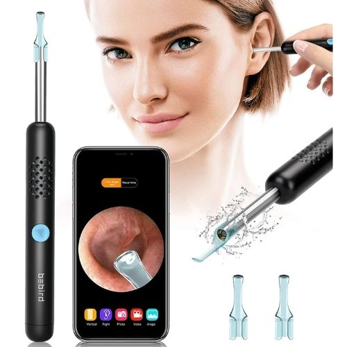 Smart Ear Wax Remover with HD live streaming and LED lights for safe ear cleaning via mobile app