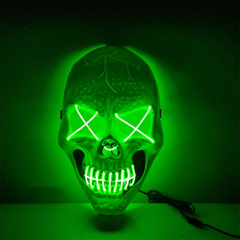 Halloween Glowing Skull Mask – Adjustable & Spooky
