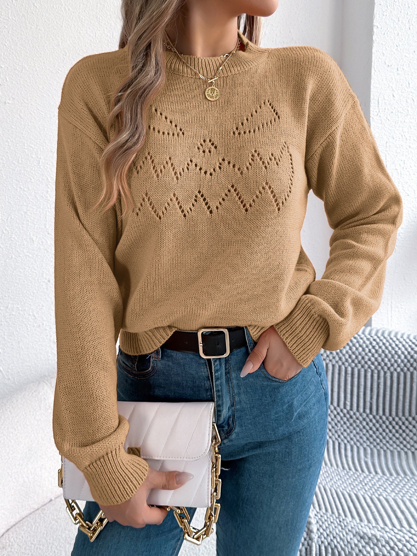 Halloween Hollow-Out Lantern Long Sleeve Pullover