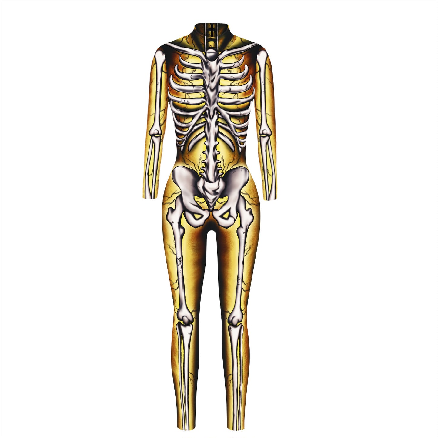 Women's Skeleton 3D Halloween Jumpsuit