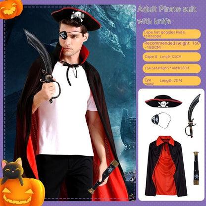 Halloween Vampire Costume – Cloak & Suit for Adults