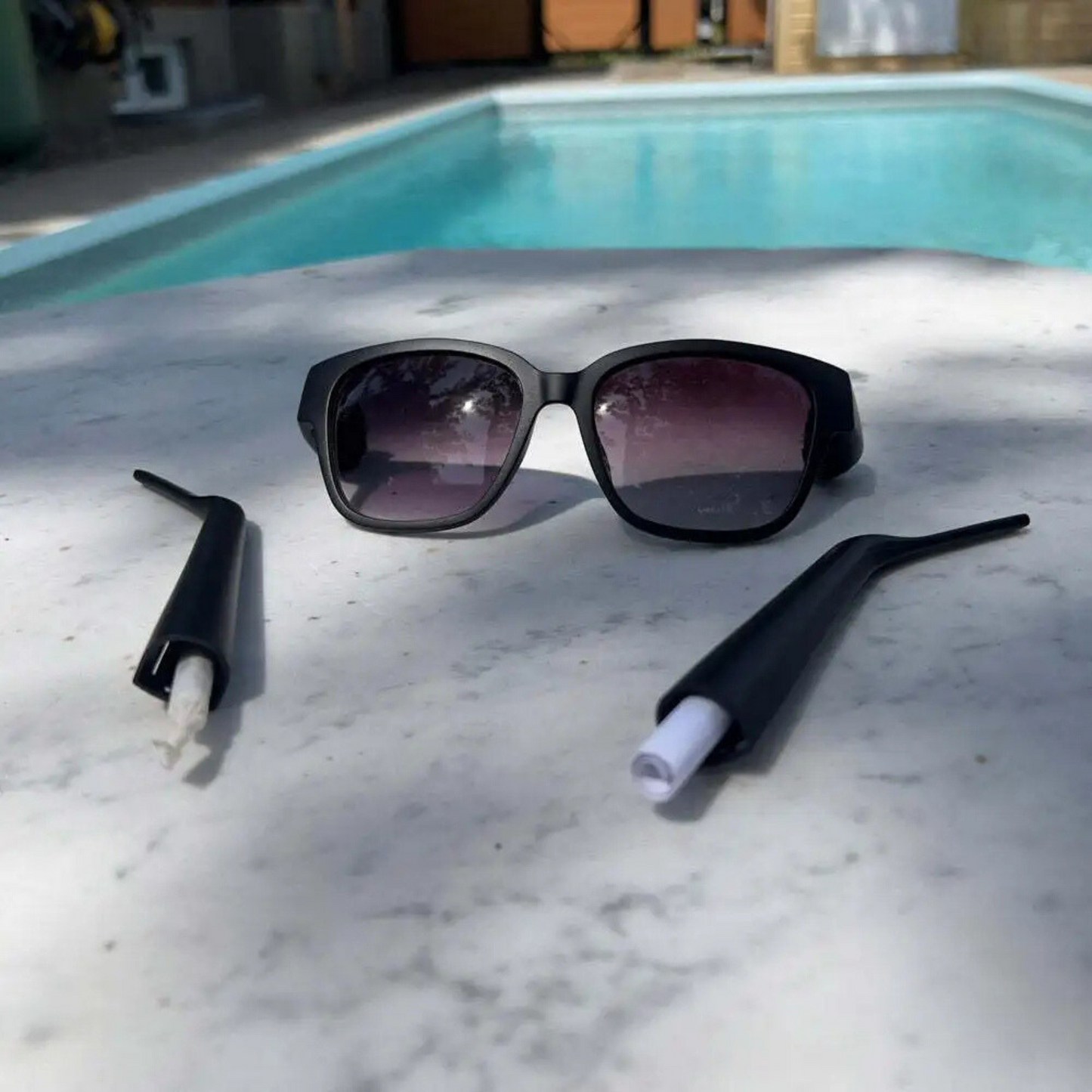 Hidden Storage Sunglasses Secret Compartment Shades Unisex UV Glasses