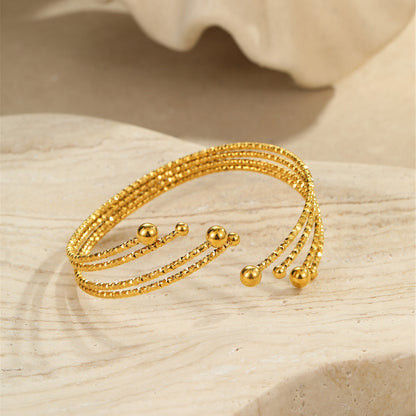 Bracelet Ring 18K Gold Plating Does Not Fade Women's Jewelry