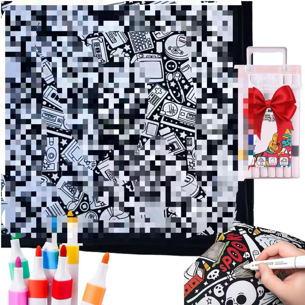 DIY Coloring Blanket with Markers Creative Color Your Own Throw Blanket