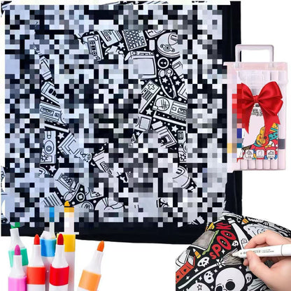 DIY Coloring Blanket with Markers Creative Color Your Own Throw Blanket