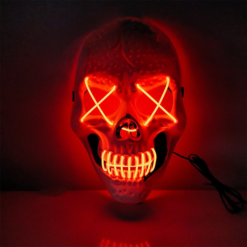 Halloween Glowing Skull Mask – Adjustable & Spooky