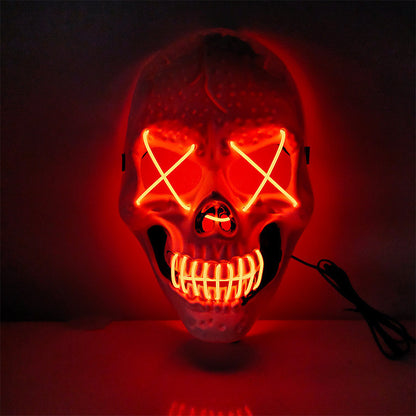 Halloween Glowing Skull Mask – Adjustable & Spooky