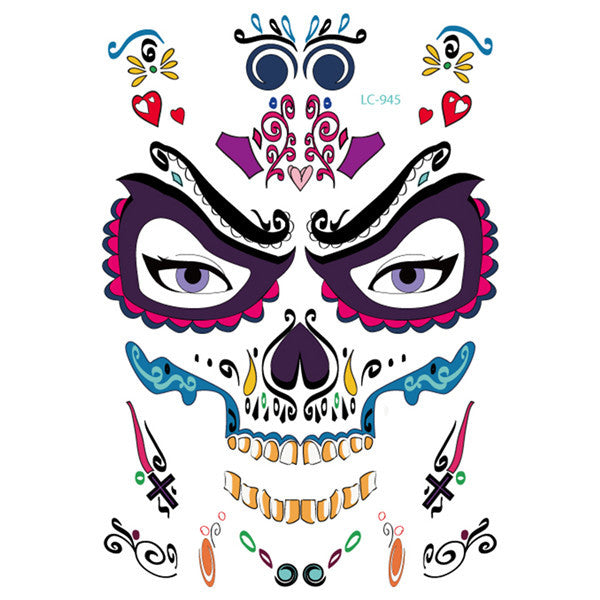 Halloween Face & Body Tattoo Stickers – Fun & Safe