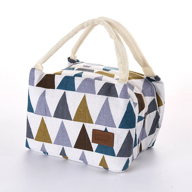 Patterned Insulated Canvas Lunch Bag – Portable Cooler Tote