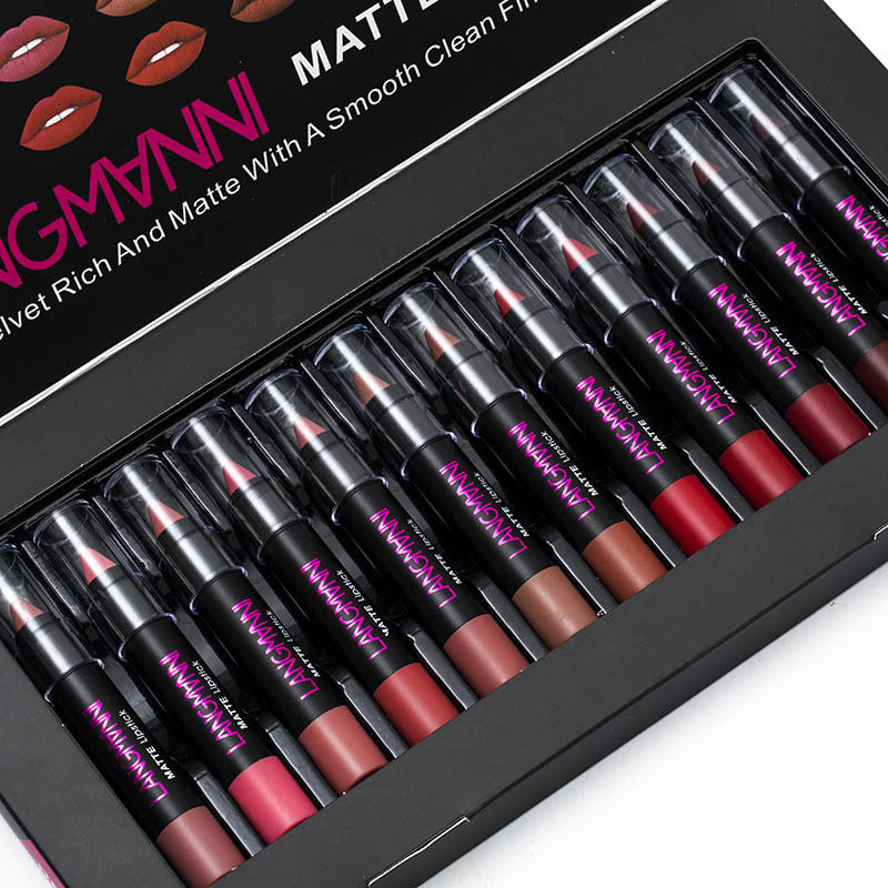 12-Piece Lipstick Set – Long-lasting, Hydrating & Intense Color Collection