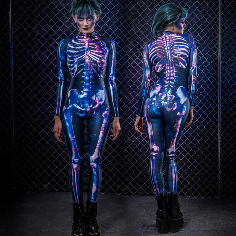 Halloween Skeleton Jumpsuit for Women