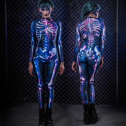 Halloween Skeleton Jumpsuit for Women