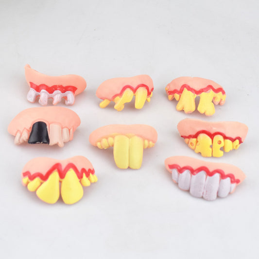 Halloween Funny Fake Teeth Toy – Silicone Dentures