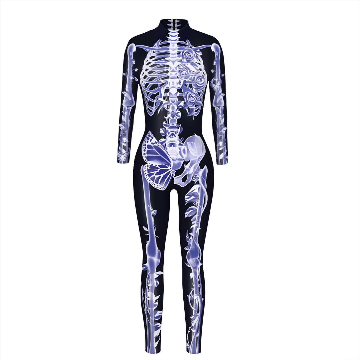 Women's Skeleton 3D Halloween Jumpsuit