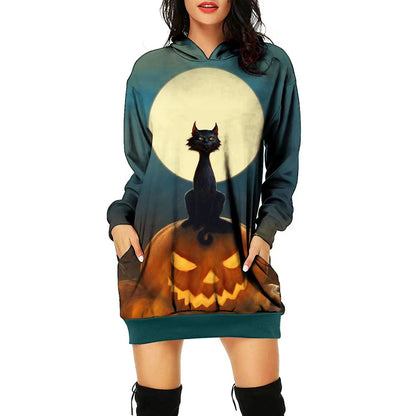 Women's Halloween 3D Print Dress