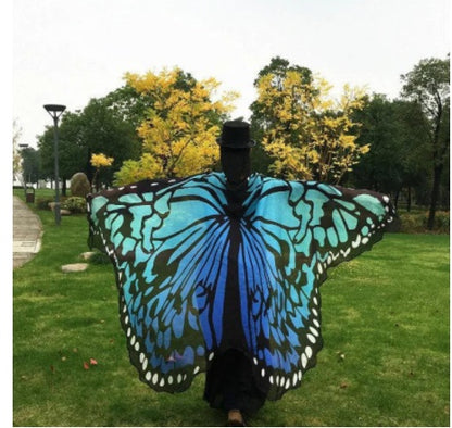 Halloween Peacock Feather Chiffon Cape