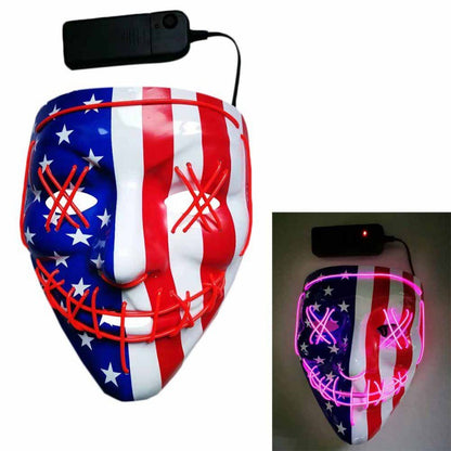 Halloween LED Light-Up Mask – Multi-Color Glow