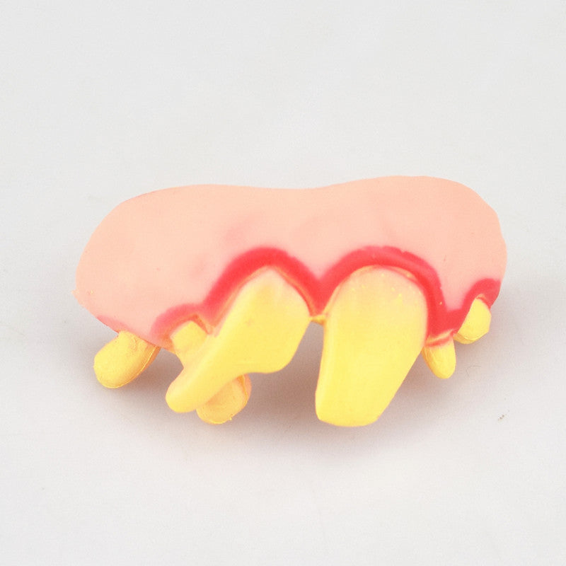 Halloween Funny Fake Teeth Toy – Silicone Dentures