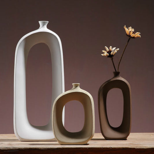 Cloud Gate 3-Piece Ceramic Vase Set