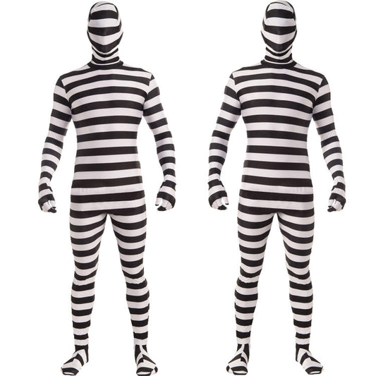 Halloween Black & White Prison Costume