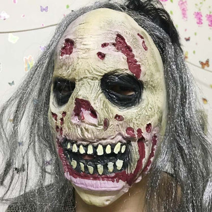 Scary Halloween Zombie Mask – Realistic Latex Headgear