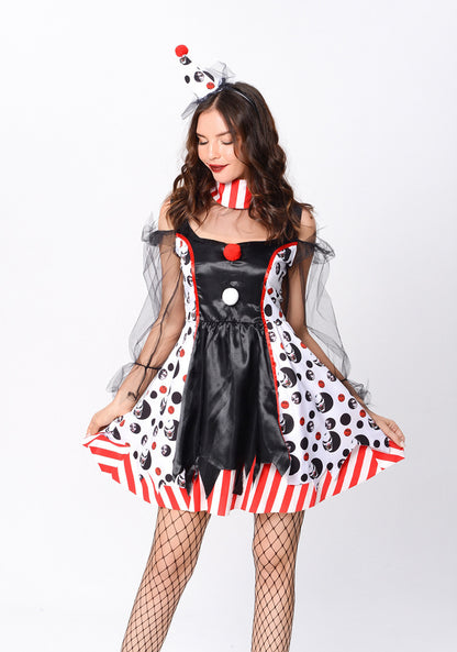 Twisted Clown Adult Halloween Costume – Spooky & Sexy
