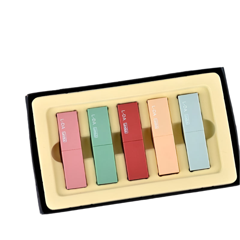 5-Piece Lipstick Set – Premium Gift Box with Bold Colors
