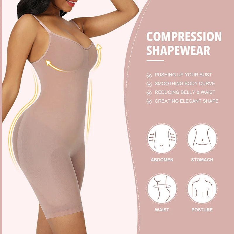 Seamless Shapewear Bodysuit Tummy Control Sculpting Slimming Wear