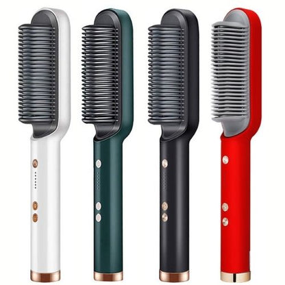 Hair Straightening Brush Electric Ionic Fast Heat Hair Straightener Comb