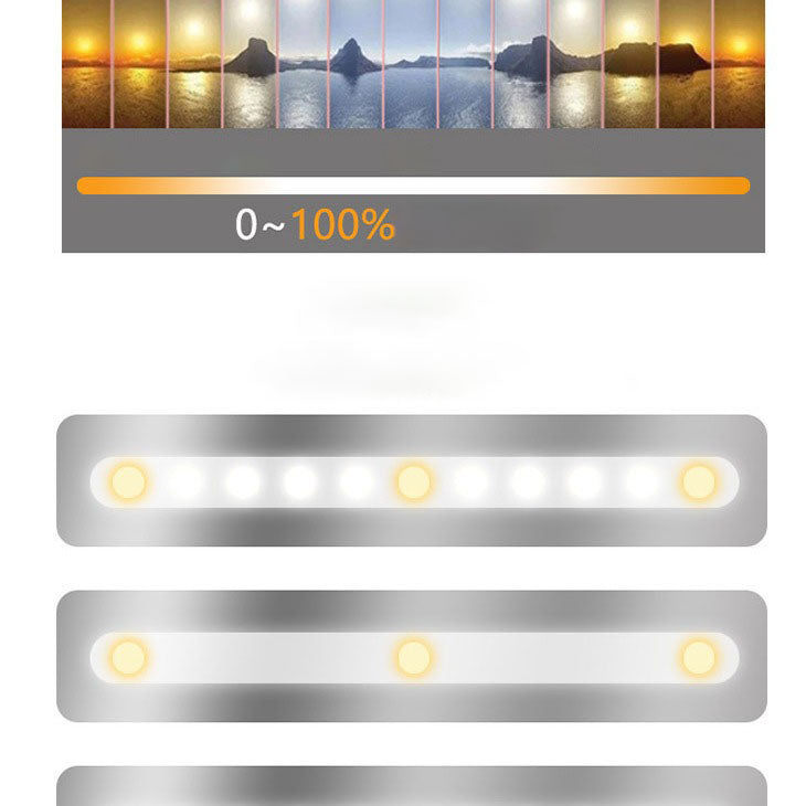LED Car Makeup Mirror Portable Vanity Mirror with Adjustable Lighting
