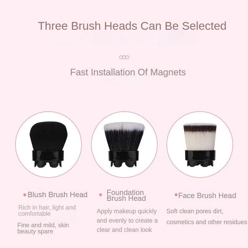 3 in 1 Electric Makeup Brush Vibration Rotating Foundation Blush Tool