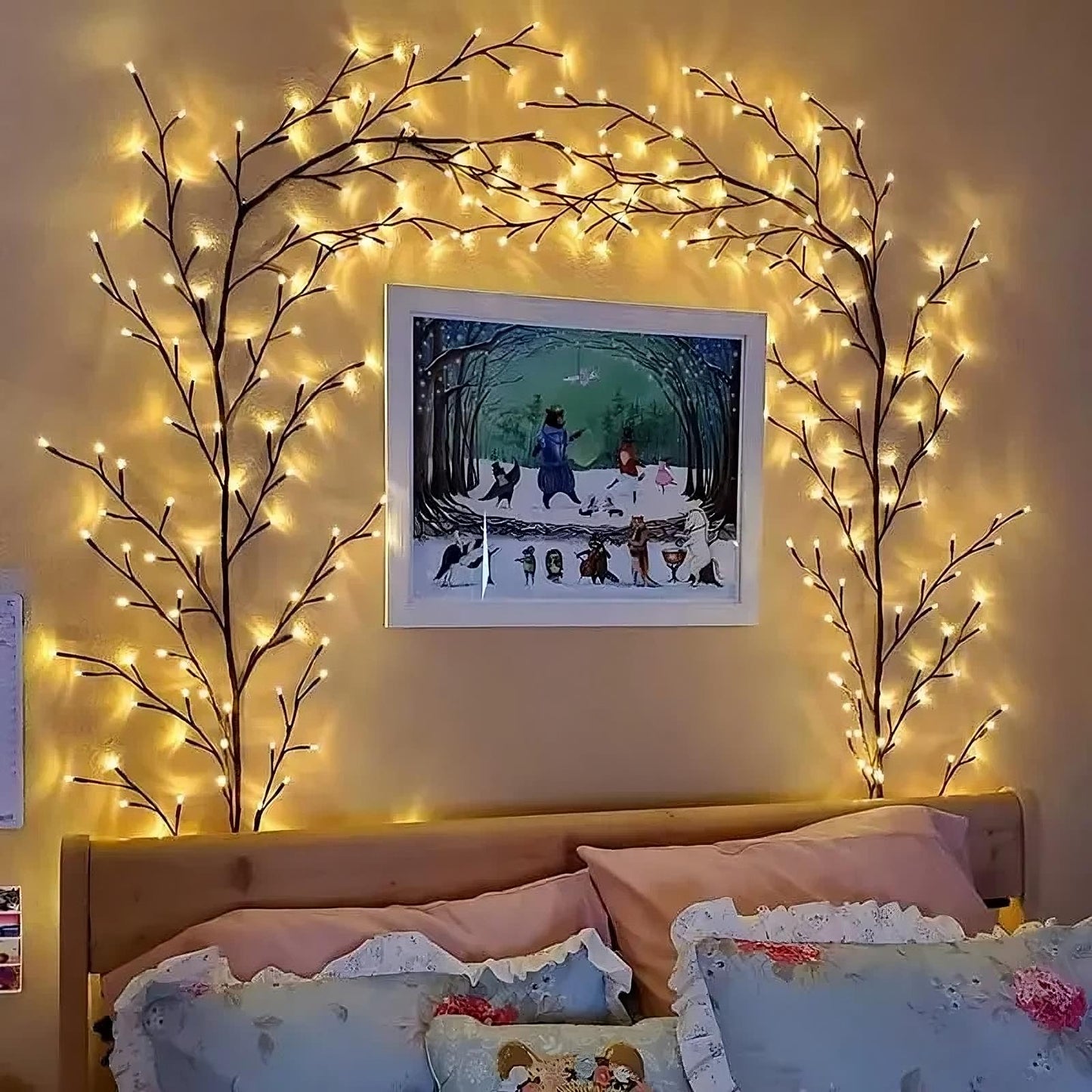 Tree Branch Wall Lights LED Decorative Warm Ambient Home Lighting EU Plug