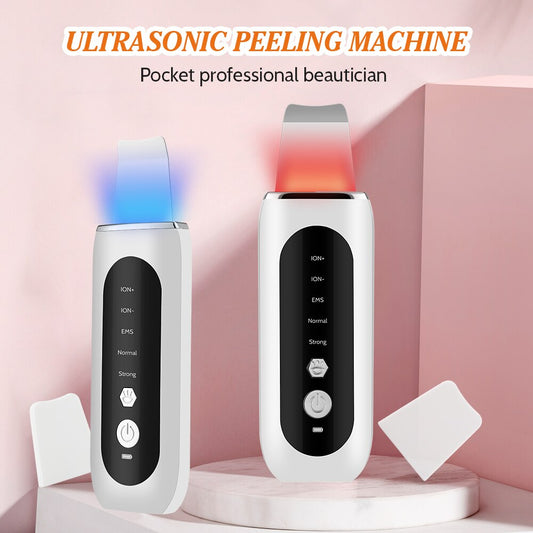 Ultrasonic Face Skin Scrubber EMS Blackhead Remover Pore Cleaner Device