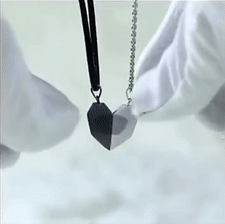Magnetic Couple Necklace Set Eternal Promise Matching Pendant