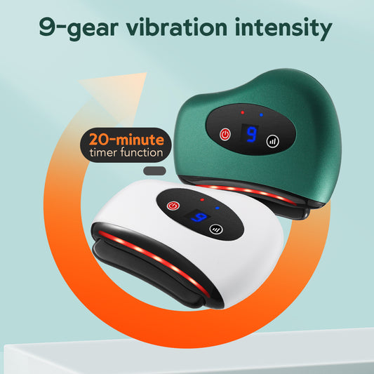 Electric Gua Sha Massage Device Heated Vibration Facial Sculpting Tool