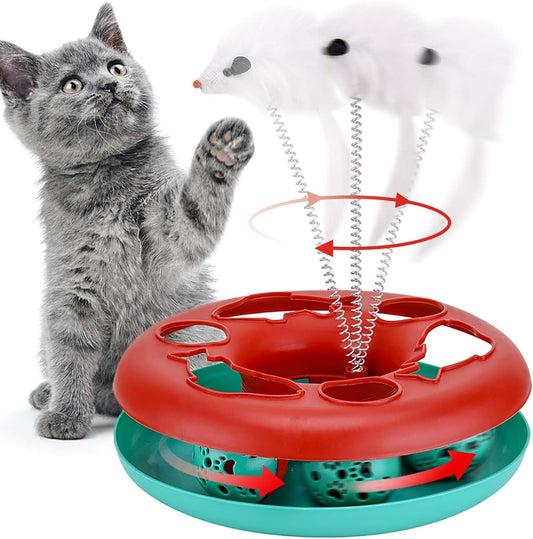 Interactive Cat Toys — Roller Tracks & Teaser Mouse for Indoor Cats