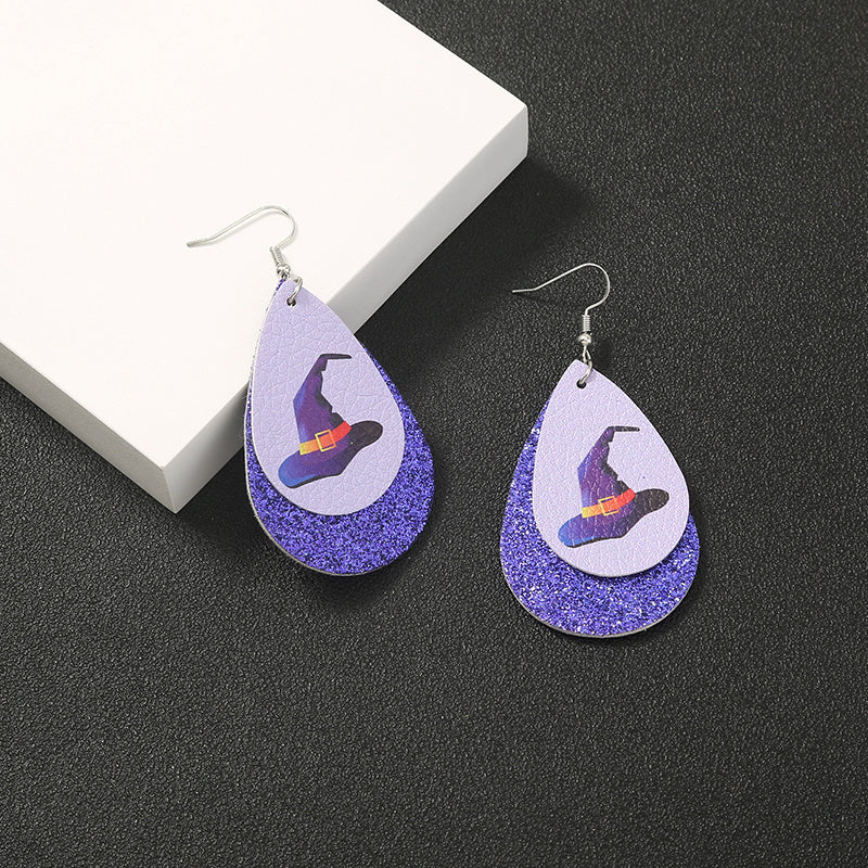 Leather Geometric Halloween Earring – Chic & Simple