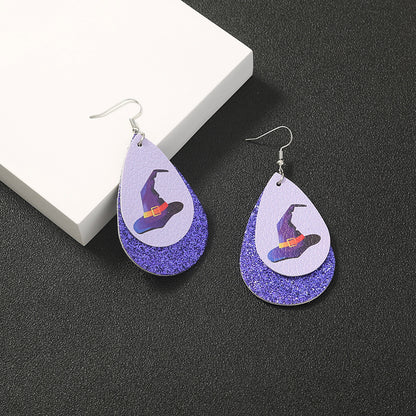 Leather Geometric Halloween Earring – Chic & Simple