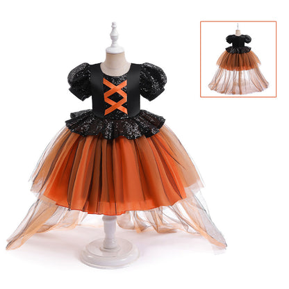 Girls’ Halloween Witch Costume – Party Dress