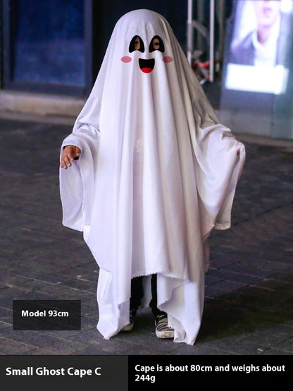 Halloween Ghost Cloak Costume – White & Fun Designs