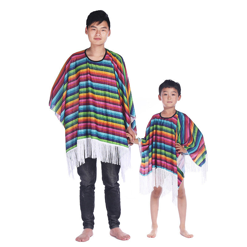 Mexican Cloak & Beard Hat – Halloween Party Costume