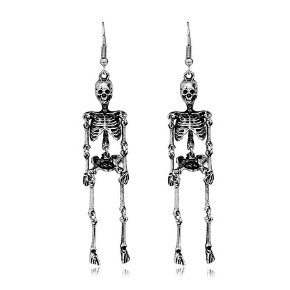 Halloween Punk Hip Hop Skeleton Earrings