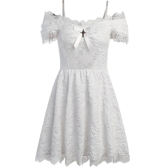Dark Gothic Halloween Dress – Short Cosplay Outfit